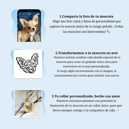Colgante con la cara de tu mascota